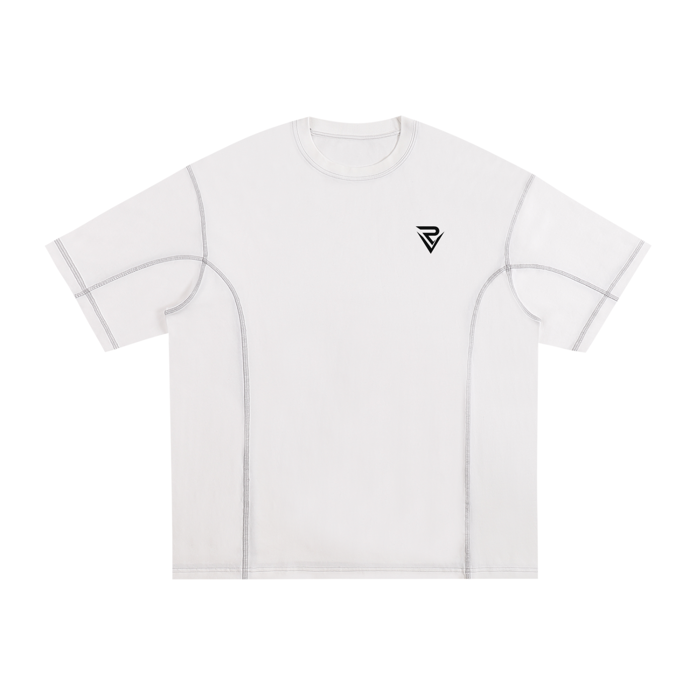 Streetwear Contrast-Stitched Cotton T-Shirt
