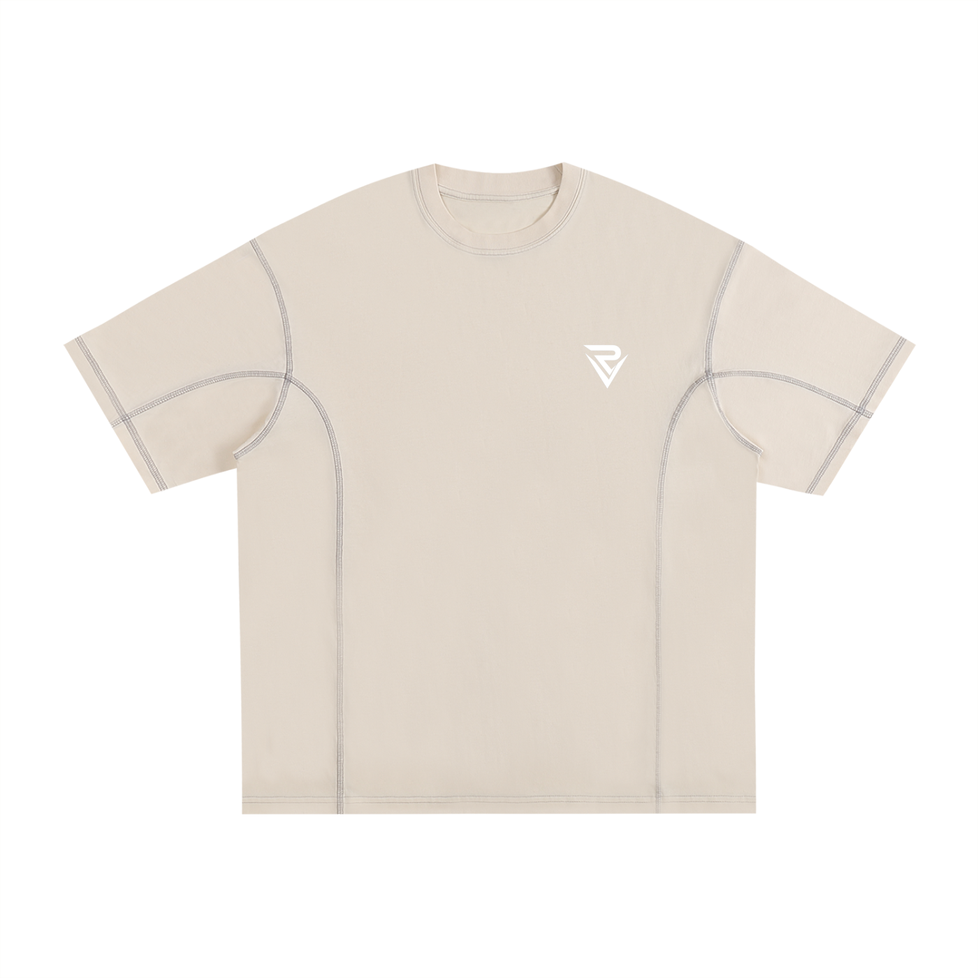 Streetwear Contrast-Stitched Cotton T-Shirt